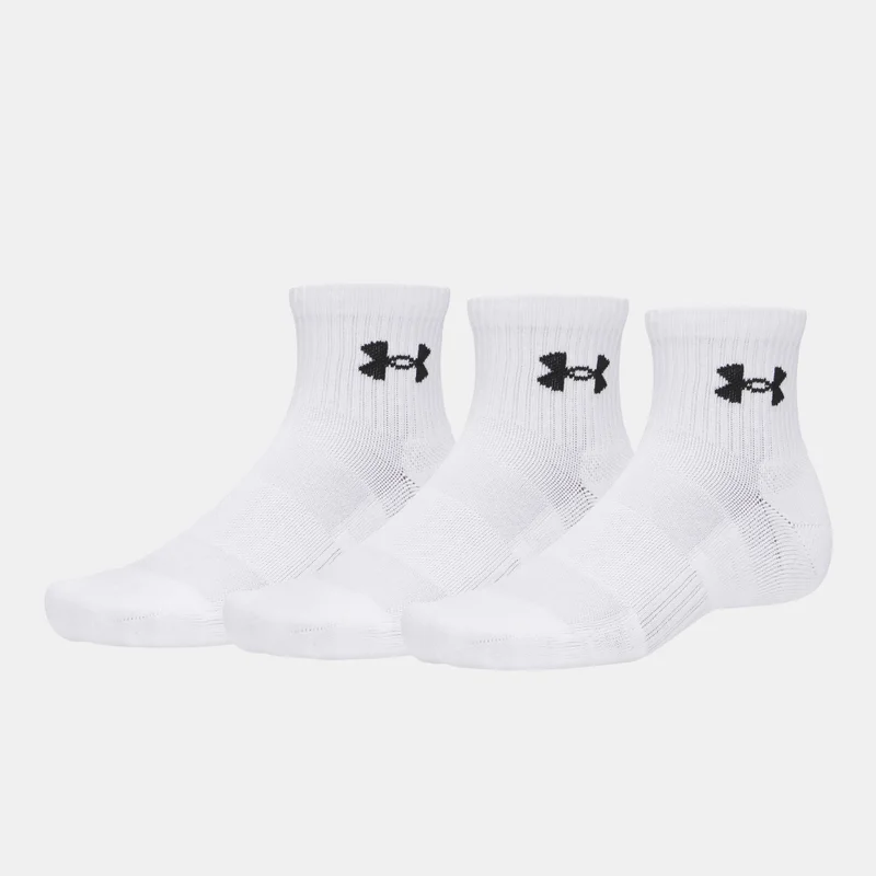 UNDER ARMOUR White Performance Quarter Socks (3 Pairs)  | Best Price UAE